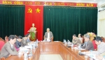 Đồng chí Phạm Đức Châu, Phó Bí thư Thường trực Tỉnh ủy chủ trì cuộc họp