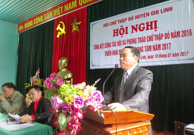 Ông Trần Thanh Hải - Phó Chủ tịch tỉnh Hội phát biểu chỉ đạo tại hội nghị