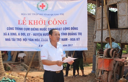 Ông Nguyễn Hà - PCT tỉnh Hội phát biểu tại Lễ khởi công