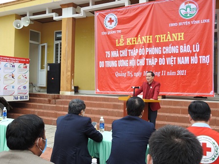 Ông Trần Quốc Hùng, PTC TW Hội CTĐ Việt Nam phát biểu tại lễ khánh thành